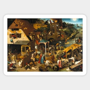 Netherlandish Proverbs - Pieter Bruegel the Elder Sticker